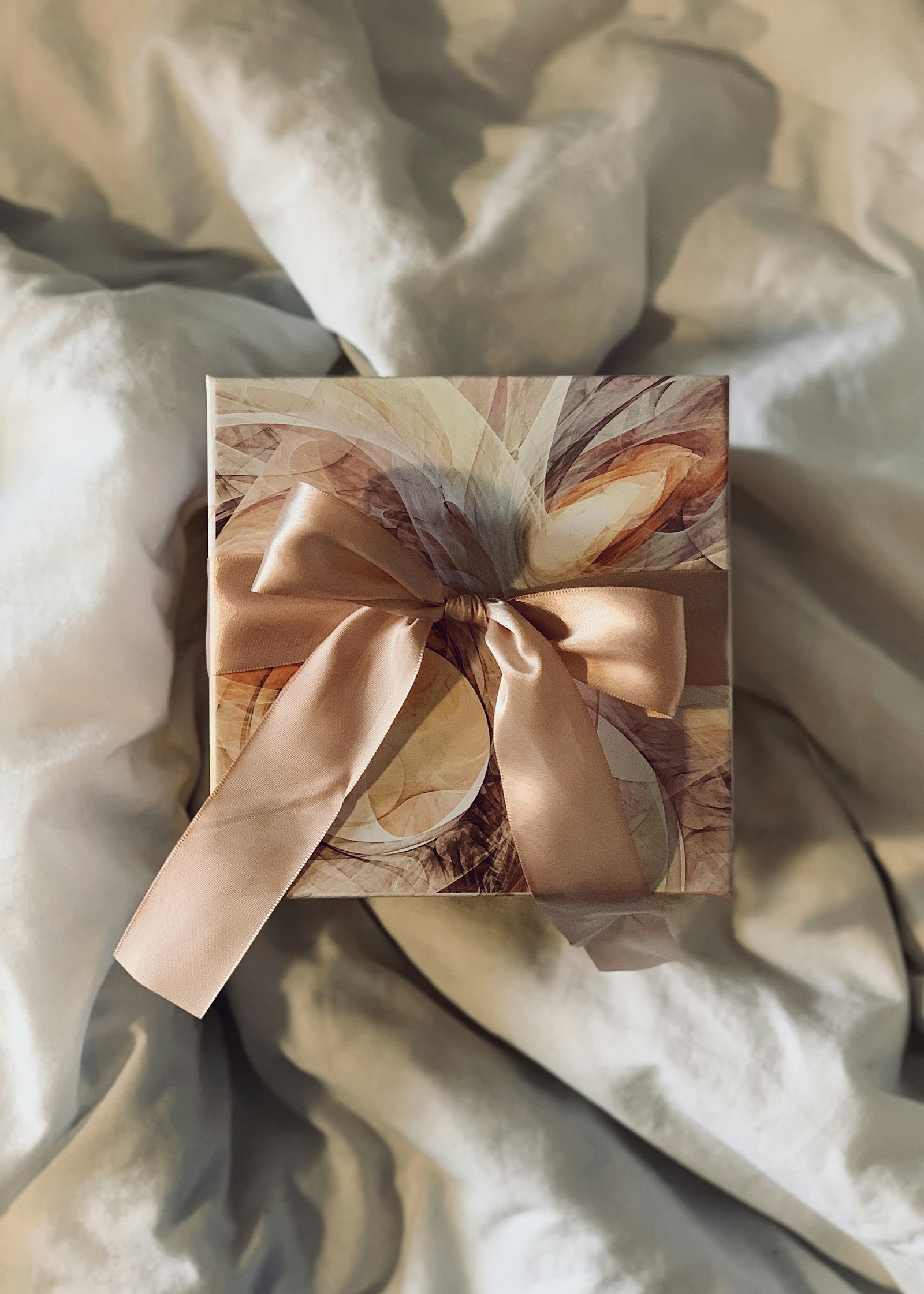 A ribbon-tied box